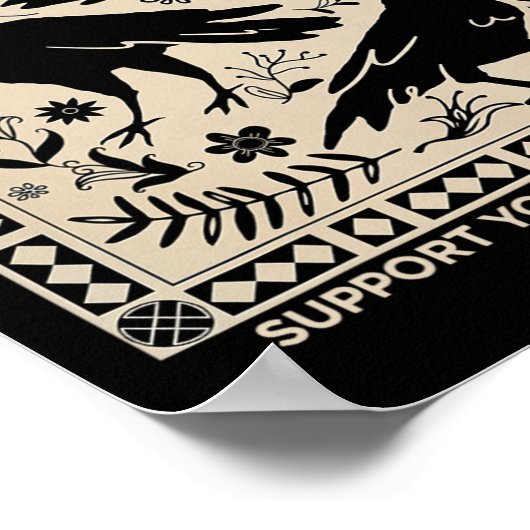 BrosがあなたのLocをサポートする前おもしろいにハロウィーンカラス ポスター (角)