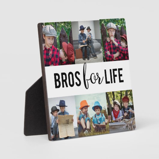 Bros for Life Brothersフォトコラージュタイポグラフィ フォトプラーク (正面)