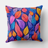 Brothelスタイル:鮮やかリーフパターン クッション (裏面)