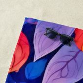 Brothelスタイル:鮮やかリーフパターン ビーチタオル (インサイチュ)