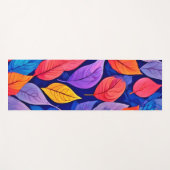 Brothelスタイル:鮮やかリーフパターン ヨガマット (正面(横))