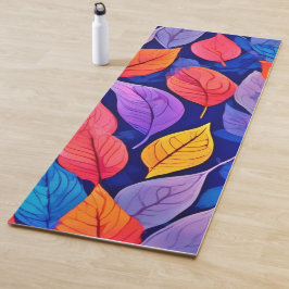 Brothelスタイル:鮮やかリーフパターン ヨガマット