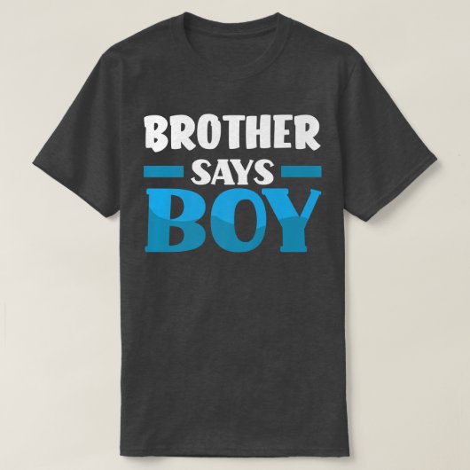 Brother氏がBoy Gender Revealパーティー Tシャツ (デザイン正面)