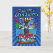 Brother用23誕生日カード – ファンキーマウスOn A カード (黄色い花)