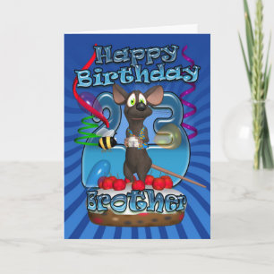 Brother用23誕生日カード – ファンキーマウスOn A カード