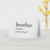 BROTHER誕生日の辞書定義 カード (黄色い花)