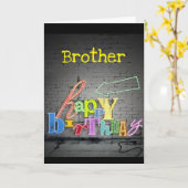 **BROTHER**がウ書ォール誕生日カード上にあります カード (黄色い花)
