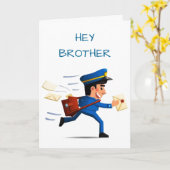 **BROTHER**と誕生日の速度を落とし楽しむます カード (黄色い花)