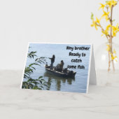 *BROTHER*カード付き誕生日魚釣り カード (黄色い花)