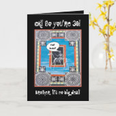 BROTHER 30th Birthday Skeleton Riding Horse FUNNY カード (黄色い花)