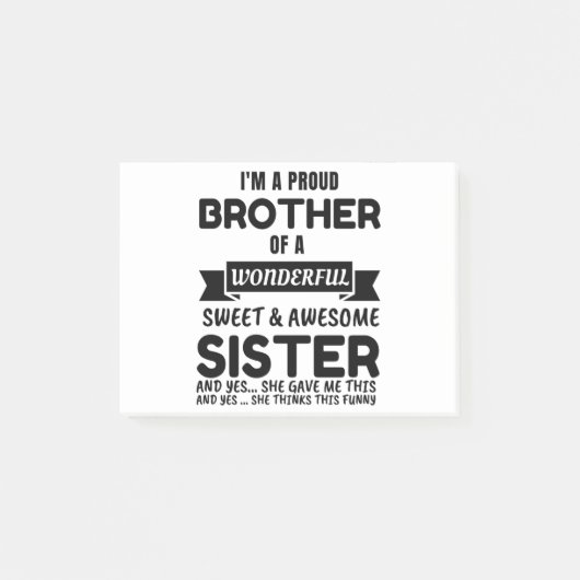 Brother And His Awesome Sister ポストイット (正面)