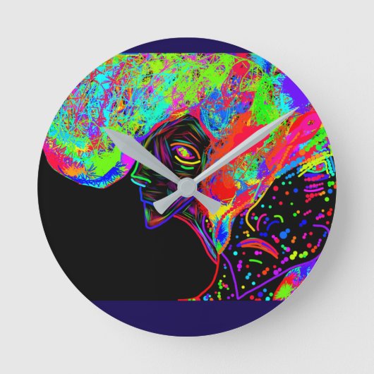 Brother and Sister Supernatural Creatures ラウンド壁時計 (正面)