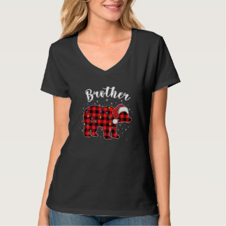 Brother Bear Buffalo Red Plaid Family Christmas Pa Tシャツ