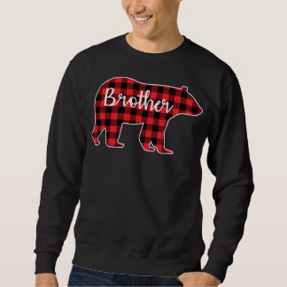 Brother Bear Red Plaid Design Family Matching Chri スウェットシャツ