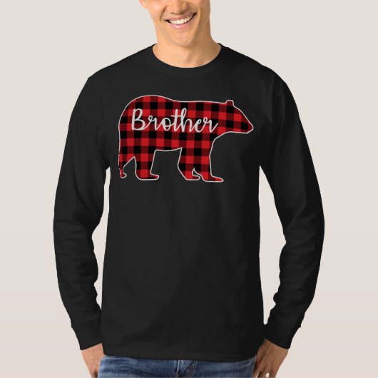 Brother Bear Red Plaid Design Family Matching Chri Tシャツ (正面)