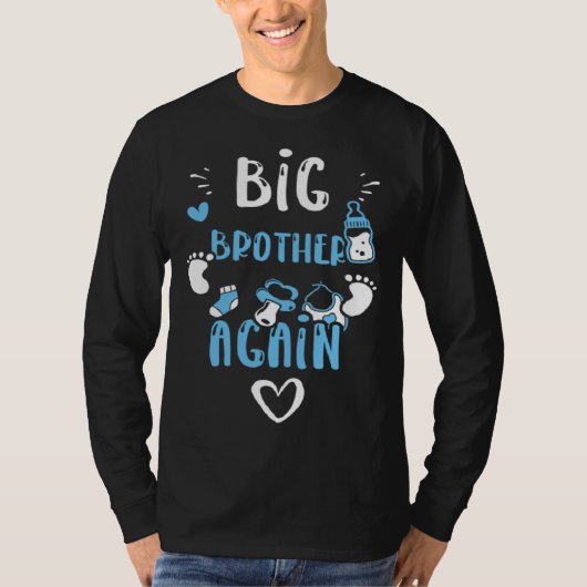 Brother Big Brother Again  Baby Boy Sayings Tシャツ (正面)