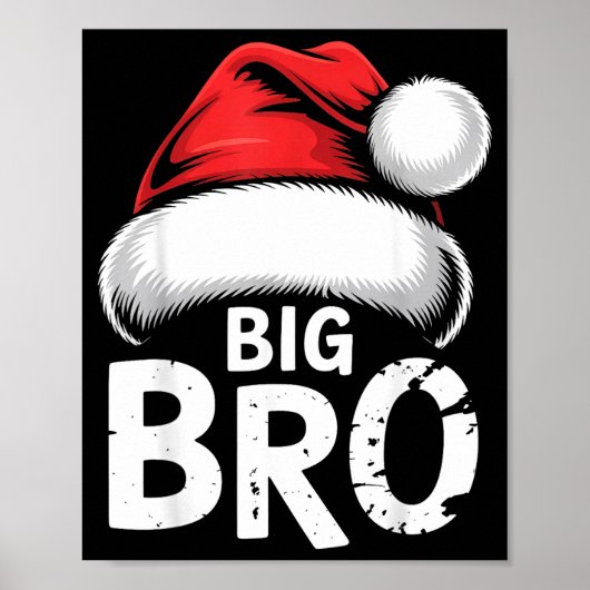 Brother Big Christmas Santa Family Matching Pajama ポスター (正面)