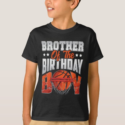 Brother Bysketbyll Birthday Boy Family Byller B-da Tシャツ (正面)
