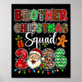 Brother Christmas Crew 2026 Leopard Funny Santa Fa ポスター (正面)