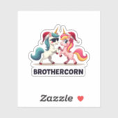 Brother-corn Unicorn Matching Family Pajama Christ シール (シート)