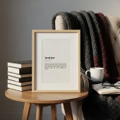 Brother Definition Poster – Gift for Brother ポスター