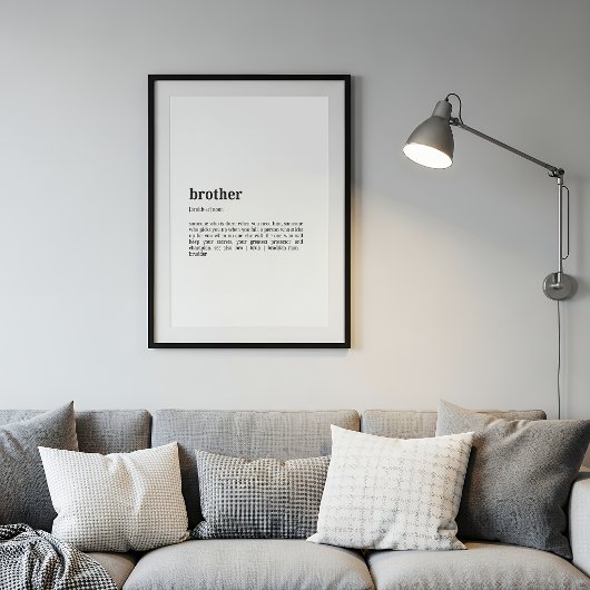 Brother Definition Poster – Gift for Brother ポスター