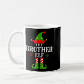 Brother Elf Funny Matching Family Group Christmas コーヒーマグカップ (左)