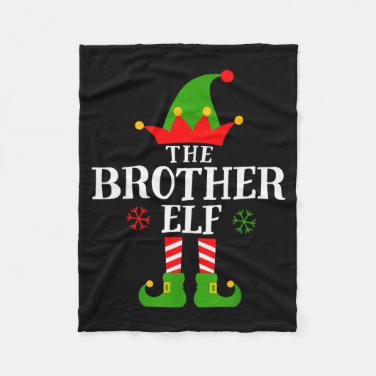 Brother Elf Funny Matching Family Group Christmas  フリースブランケット (正面)