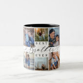 Brother Ever 最高の Photo Collage記念品ギフト ツートーンマグカップ (中央)
