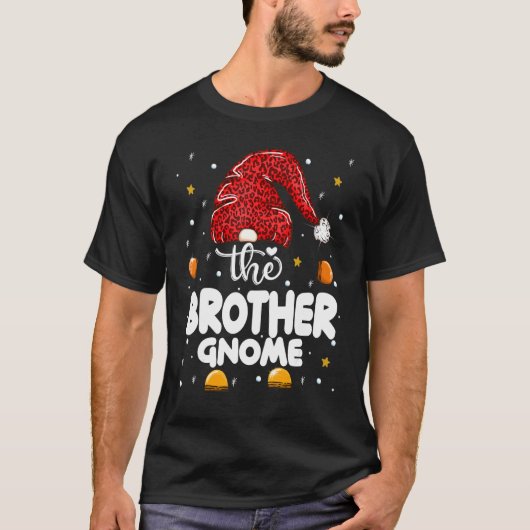 Brother Gnome Leopard Family Matching Christmas Pa Tシャツ (正面)