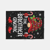 Brother Gnome Matching Christmas Pjs For Family  フリースブランケット (正面(横))