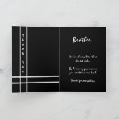 BROTHER - Groomsman 結婚's Thank You サンキューカード (内部)