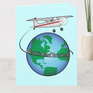 Brother Happy Birthday with Airplane Big Card カード