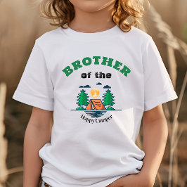 Brother Happy Camper T-Shirt Kids Birthday Party Tシャツ