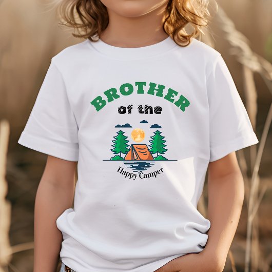 Brother Happy Camper T-Shirt Kids Birthday Party Tシャツ