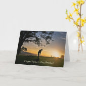 Brother Happy Fathers Day with Golfer  カード (黄色い花)