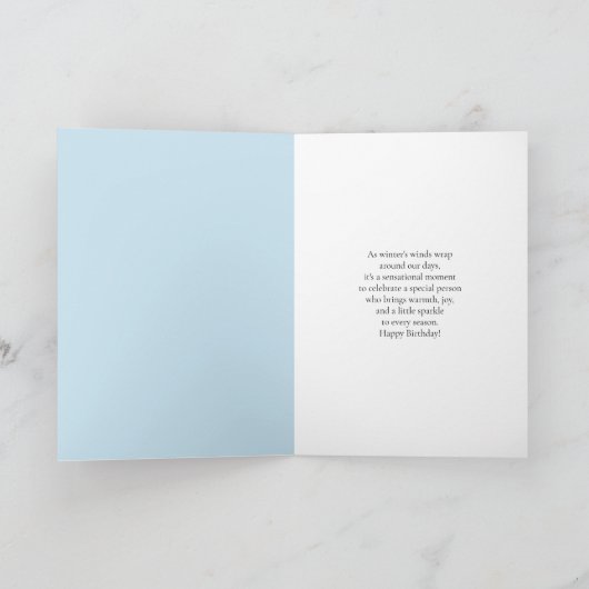 Brother Happy January Birthday Owl Cake カード (内部)