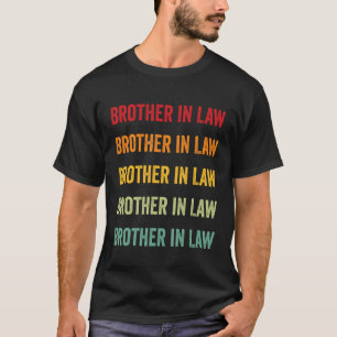 Brother in Law Rainbow文字Brother in Law Collf Tシャツ