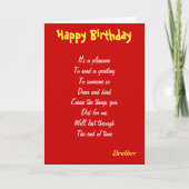 Brother kindness birthday cards カード (正面)