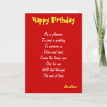 Brother kindness birthday cards カード<br><div class="desc">Brother kindness birthday greeting cards-by Ralph Wisden Staples for The Write Place Inc</div>