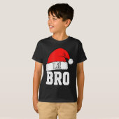 Brother Lil Bro Santa Hat Christmas Little Brother Tシャツ (正面フル)
