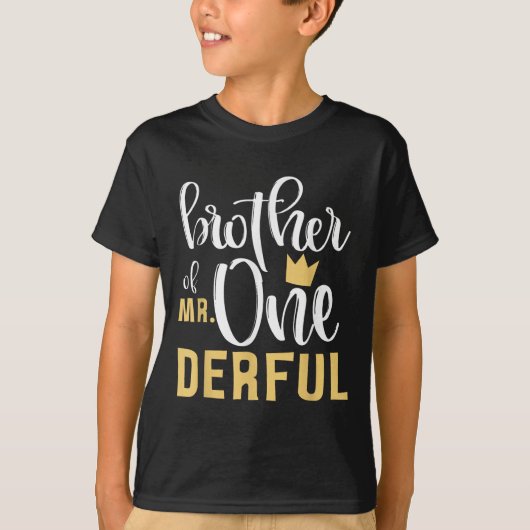 Brother Mr Onederful 1st Birthday First One-derful Tシャツ (正面)
