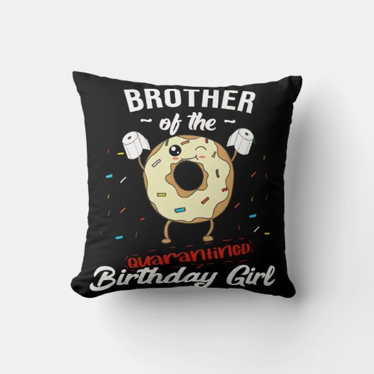 Brother Of検疫誕生日ガールドおもしろいーナツ クッション (正面)
