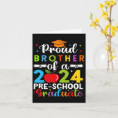 Brother Of 2024 Pre-School Graduate Pre カード (黄色い花)