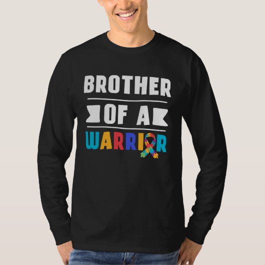 Brother Of A Warrior Autism Awareness Proud Family Tシャツ (正面)