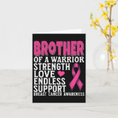 Brother Of A Warrior Breast Cancer Awareness Suppo カード (黄色い花)
