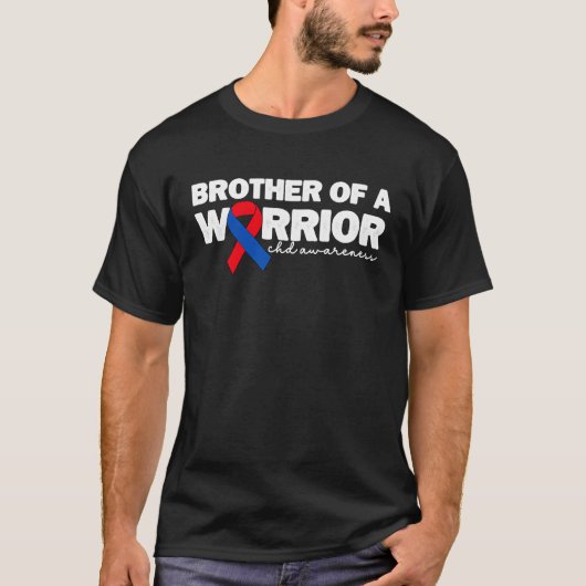 Brother Of A Warrior CHD Congenital Heart Defect A Tシャツ (正面)
