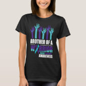 Brother of a Warrior Suicide Awareness Mental Heal Tシャツ (正面)