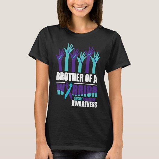Brother of a Warrior Suicide Awareness Mental Heal Tシャツ (正面)