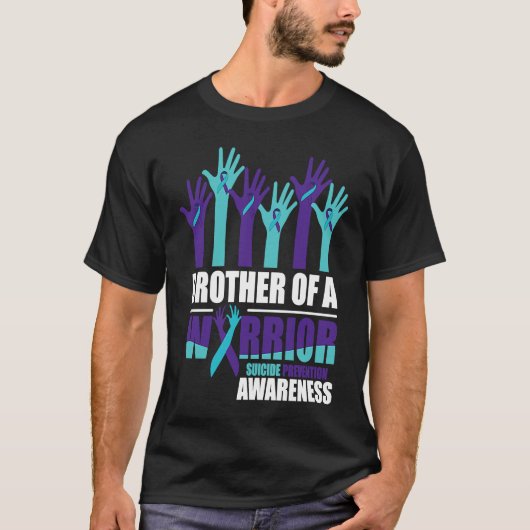 Brother of a Warrior Suicide Awareness Mental Heal Tシャツ (正面)